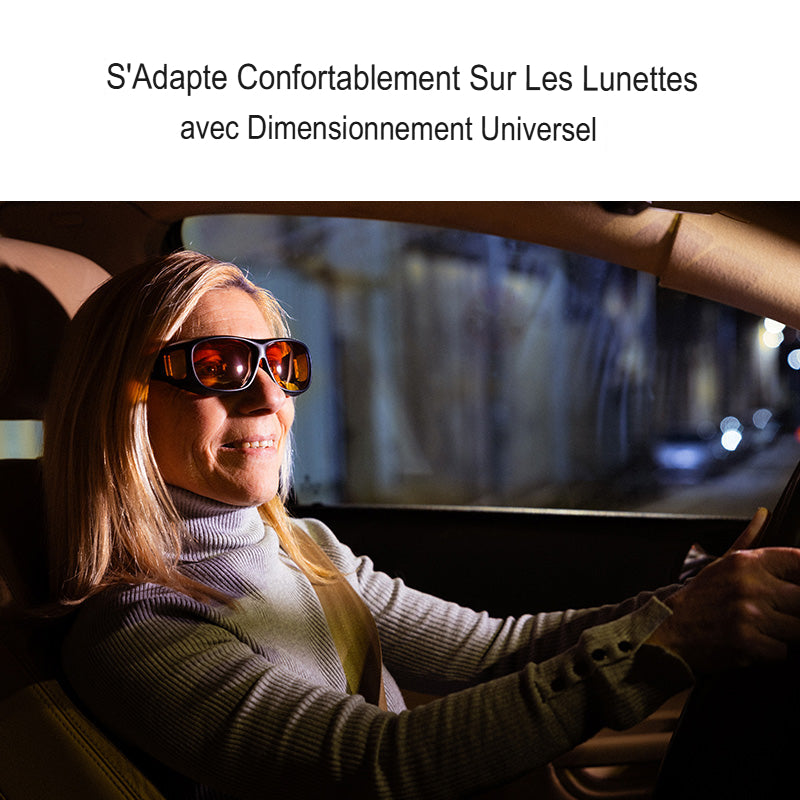 Lunettes frontales avec LED polarisée anti-éblouissement - Conduisez de nuit en toute sécurité et avec clarté