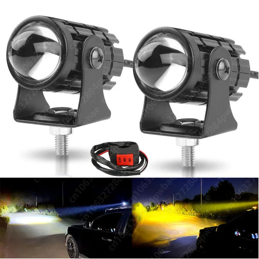 DMAXY - Paire (gauche + droite) de phare LED super brillant avec COULEURS DISTINCTIVES
