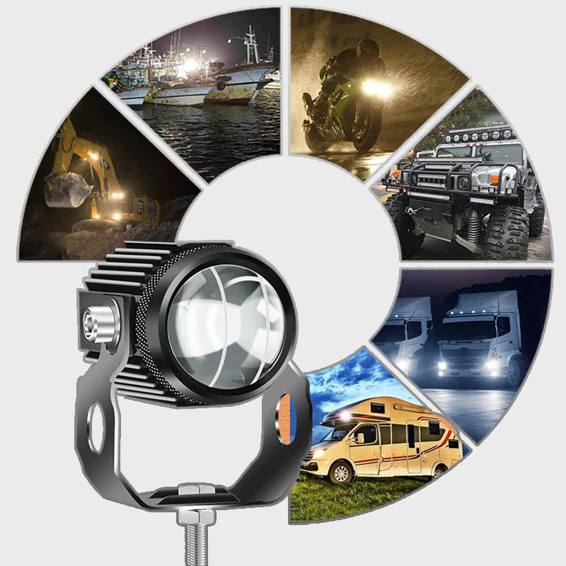 Pack de 2 de phares LED puissants avec couleurs disctinctives